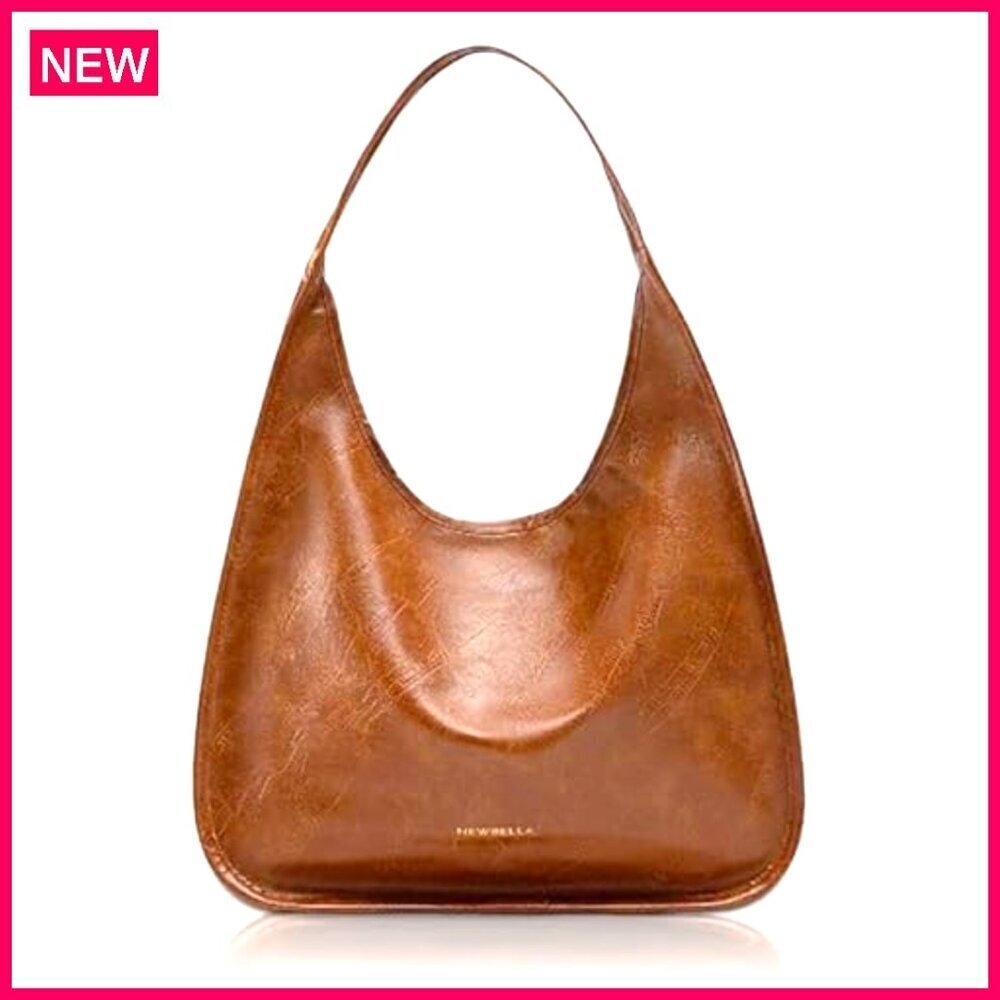 Large Hobo Tote Bag Faux Leather Work Commute Spacious Shoulder Purse - Picture 2 of 8